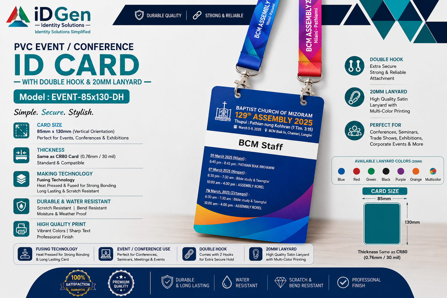 Event & Conference Badge Printing with Dual Hooks